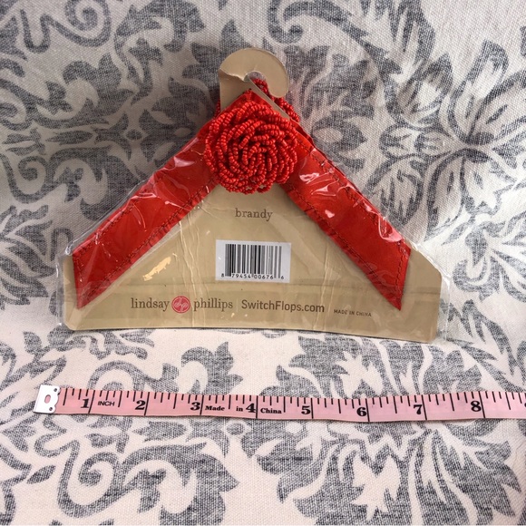 NIB Lindsey Phillips Orange Beaded Switch flops replacement top - Picture 5 of 11